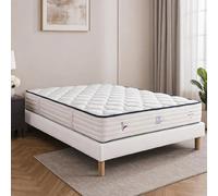 Ensemble matelas Patriote, sommier blanc