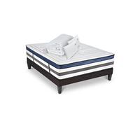 Ensemble Matelas Quintessence Mousse Accueil Mémoire Cocooning et sommier + accessoires 160x200
