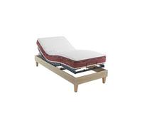 Ensemble matelas relaxation 100% latex, sommier et pieds Crépuscule 500 - 2x80x200