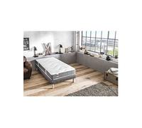 Ensemble Matelas Ressort 5 Zones respirant + Sommier Bois massif - Accueil moelleux Soutien ferme - Fabriqué en France Dimensions - 90 x 190 cm