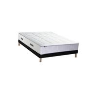 Ensemble Matelas Ressort 7 zones + Mémoire de forme + Sommier BELLAGIO 2 Fabriqué en France 140 x 190 cm, Sommier Noir