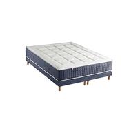 Ensemble Matelas Ressort 7 zones + Mémoire de forme + Sommier KING STYLE Fabriqué en France Dimensions - 2x80 x 200 cm