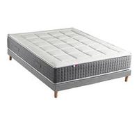 Ensemble Matelas Ressort 7 zones + Sommier Fabriqué en France MAX 160 x 200 , Sommier Gris chiné G