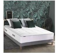Ensemble matelas ressort 7 zones + sommier + oreiller + couette - fabrication francaise dimensions - 140 x 190 cm G