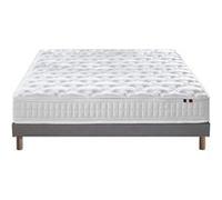 Ensemble matelas ressorts ASTRE + sommier pour un confort durable - 160 x 200 cm, Sommier - Gris G