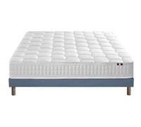 Ensemble Matelas Ressorts Cosmos + Sommier 140x190 Sommier Bleu Denim G