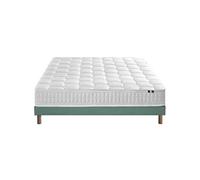 Ensemble Matelas Ressorts Cosmos + Sommier 140x190 Sommier Vert Celadon
