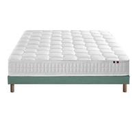 Ensemble Matelas Ressorts Cosmos + Sommier 140x190 Sommier Vert Celadon G