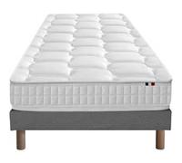 Ensemble Matelas Ressorts Cosmos + Sommier 90x190 Sommier Gris Chine G