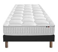 Ensemble Matelas Ressorts Cosmos + Sommier 90x190 Sommier Noir G