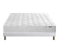 Ensemble Matelas Ressorts COSMOS + Sommier - Made in France Dimensions - 140 x 190 cm, Sommier - Blanc G