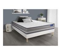 Ensemble matelas Ressorts ensaches ACTIFLEX PUR 160x200cm 3zones de confort + sommier KIT blanc