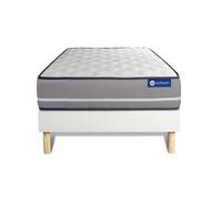 Ensemble matelas Ressorts ensaches ACTIFLEX PUR 80x200cm 3zones de confort + sommier KIT blanc