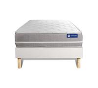Ensemble matelas Ressorts ensaches ACTIFLEX TOUCH 120x200 3zones de confort + sommier KIT blanc