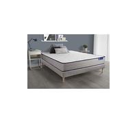 Ensemble matelas Ressorts ensachés et Mémoire de forme ACTIFLEX FORM 140x200 cm 5zones de confort + sommier KIT gris