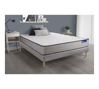 Ensemble matelas Ressorts ensaches et Memoire de forme ACTIFLEX FORM 160x200 cm 5zones de confort + sommier KIT gris