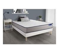 Ensemble matelas Ressorts ensachés et Mémoire de forme ACTIFLEX FORM 180x200 cm 5zones de confort + sommier KIT blanc G