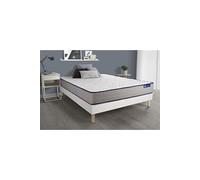 Ensemble matelas Ressorts ensaches et Memoire de forme ACTIFLEX FORM 200x200 cm 5zones de confort + sommier KIT blanc