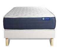 Ensemble matelas Ressorts ensaches et Memoire de forme ACTIFLEX SLEEP 120x200 5zones de confort + sommier KIT blanc