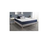 Ensemble matelas Ressorts ensaches et Memoire de forme ACTIFLEX SLEEP 140x190 5zones de confort + sommier KIT gris