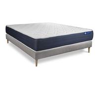 Ensemble matelas Ressorts ensachés et Mémoire de forme ACTIFLEX SLEEP 140x200 5zones de confort + sommier KIT gris G