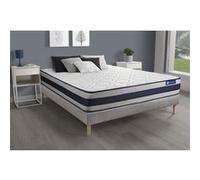 Ensemble matelas Ressorts ensaches + Memoire de forme ACTIFLEX ERGO 160x200 Maxi epaisseur 5zones confort + sommier KIT gris