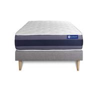 Actisom Ensemble matelas+sommier Actiflex Morpho 120x190 – ressorts ensachés, mémoire de forme, gris