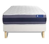 Ensemble matelas Ressorts ensaches+Memoire de forme ACTIFLEX MORPHO 80x190 Maxi epaisseur 5zones confort + sommier KIT blanc