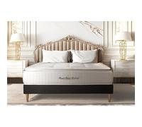 Ensemble matelas ressorts ensaches + memoire de forme maxi epaisseur George V 140x200 sommier KIT noir