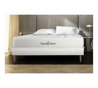 Ensemble matelas ressorts ensaches + memoire de forme maxi epaisseur Windsor 140x190 sommier KIT blanc