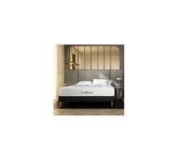 Ensemble matelas ressorts ensachés + mémoire de forme maxi épaisseur Windsor 200x200 sommier KIT noir