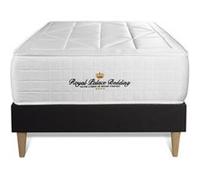 Ensemble Windsor 90 x 190 cm Sommier Noir - 26cm - Ressorts ensachs et mmoire de forme - Enveloppant - Soutien Equilibr