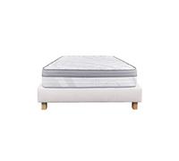 Ensemble Matelas Ressorts Ep.26cm + Sommier Tapissier Beige 160x200 cm - REINALD - ALTOBUY
