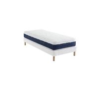 Ensemble matelas ressorts et mémoire de forme, sommier Constellation et pieds Rêve 600 - 120x200