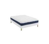 Ensemble matelas ressorts et mémoire de forme, sommier Constellation et pieds Rêve 600 - 160x200
