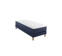 Ensemble matelas ressorts et mémoire de forme, sommier et pieds Rêve 500 - 120x190