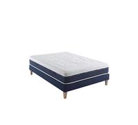 Ensemble matelas ressorts et mémoire de forme, sommier et pieds Rêve 600 - 140x200
