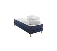 Ensemble matelas ressorts et mémoire de forme, sommier, pieds, couette et oreiller Rêve 500 - 110x200