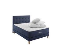 Ensemble matelas ressorts, latex et mémoire de forme, sommier, pieds, tête de lit, couette et oreiller Rêve 700 - 160x200