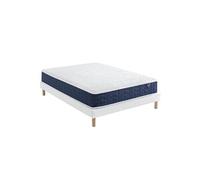Ensemble matelas ressorts, sommier Lune et pieds Rêve 400 - 140x190