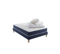 Ensemble matelas ressorts, sommier, pieds, couette et oreiller Rêve 400 - 140x190