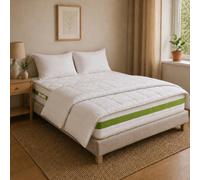 Ensemble matelas Reverie, sommier beige, oreiller et couette