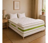 Ensemble matelas Reverie, sommier blanc
