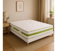 Ensemble matelas Reverie, sommier blanc
