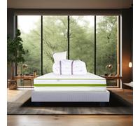 Ensemble matelas Reverie, sommier gris, oreiller et couette
