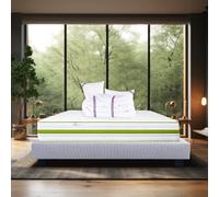 Ensemble matelas Reverie, sommier gris, oreiller et couette