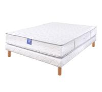 Ensemble matelas sardem belle literie forum visco + sommier tapissier 160x200 Blanc