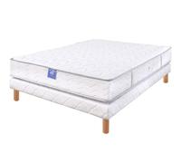 Ensemble matelas sardem belle literie forum visco + sommier tapissier 160x200 Blanc