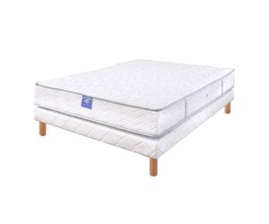 Ensemble matelas sardem belle literie forum visco + sommier tapissier 90x190 Blanc