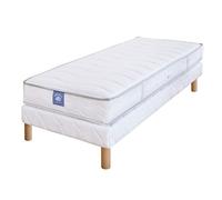 Ensemble matelas sardem belle literie passion + sommier tapissier 80x200 Blanc
